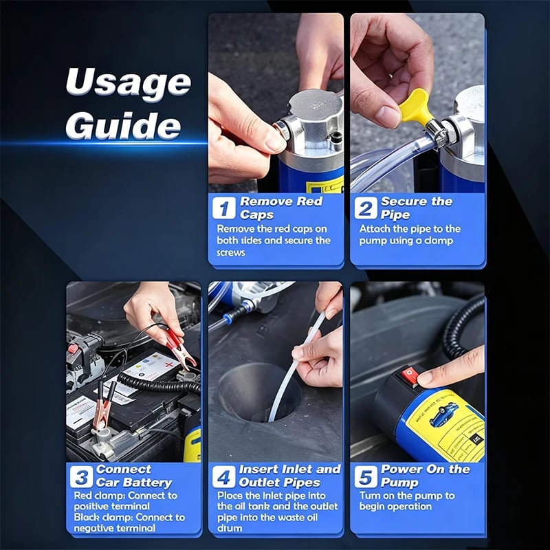🔧 Portable Oil Transfer Pump – 12V / 24V Engine Oil Extractor