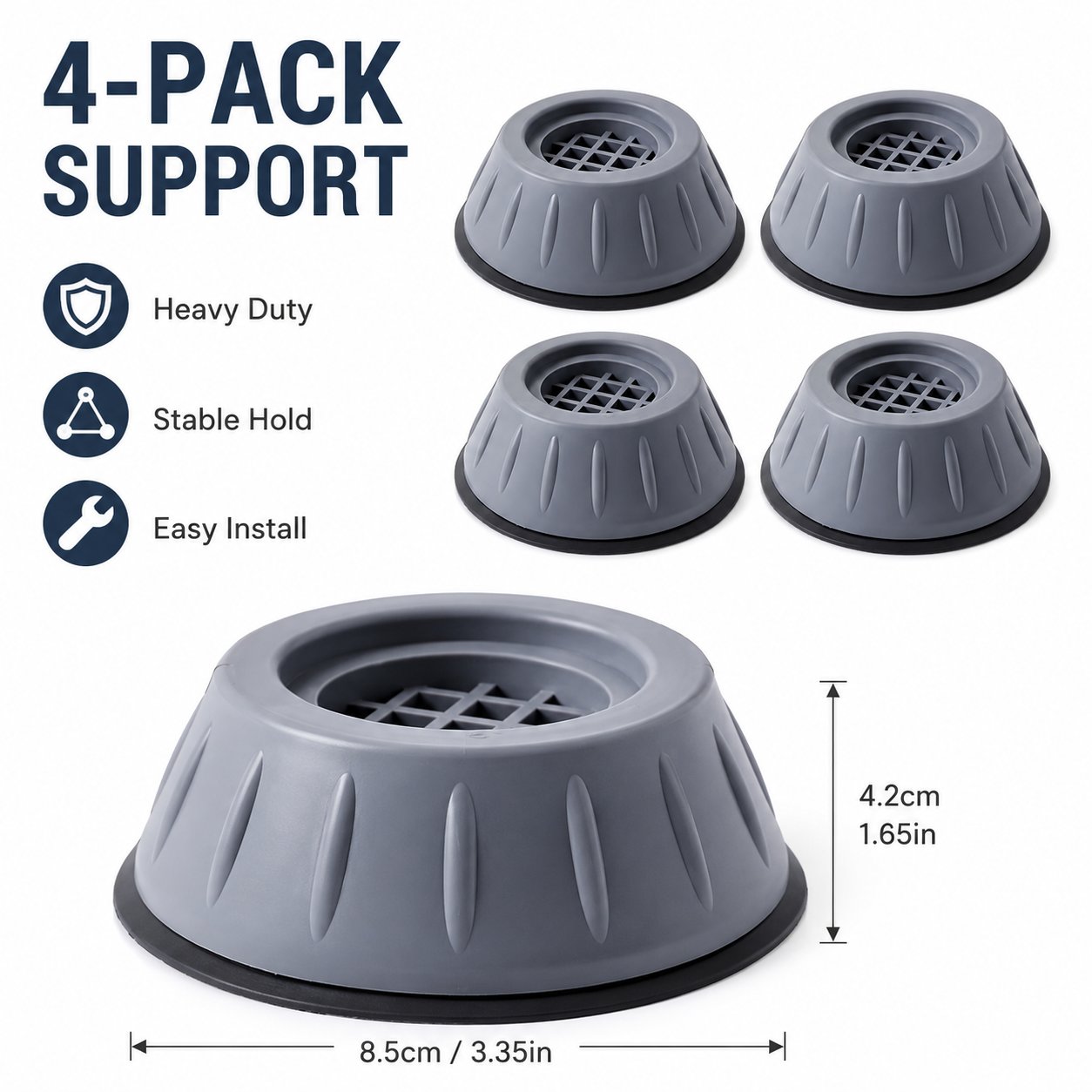 Anti-Vibration & Noise Reduction Washing Machine Foot Pads