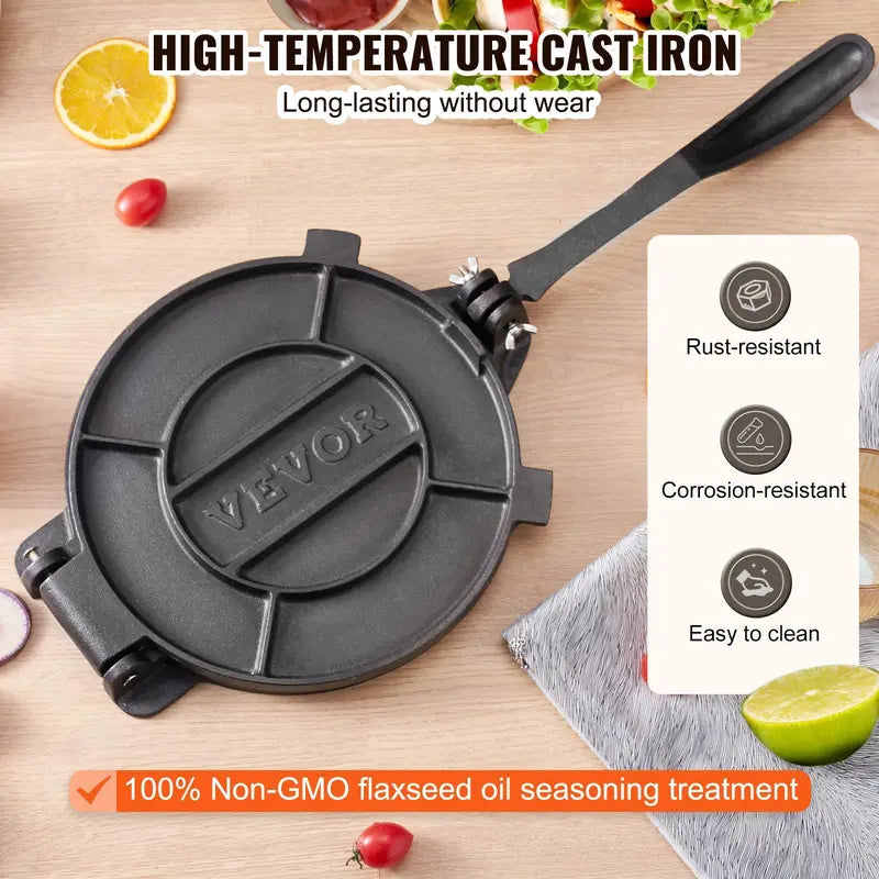 8-Inch Heavy-Duty Tortilla Press Utensil