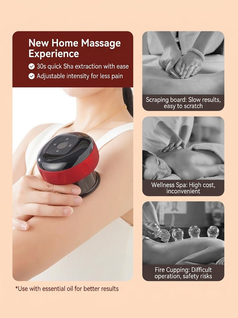 😩 Feeling Tight & Tense After a Long Day? 💆‍♀️ Enjoy a Convenient At-Home Cupping Experience with the Smart Cupper! ✨