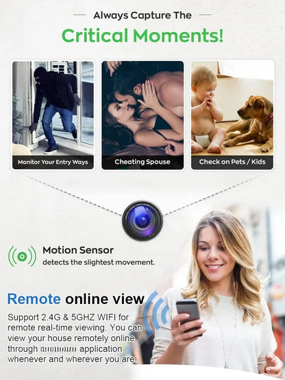 [Upgraded ultra-invisible]📸Mini WIFI Camera 1080P HD - Night Vision Included