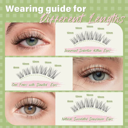 DIY Lashes Clusters Invisible Band Natural Soft Waterproof Lash Extension