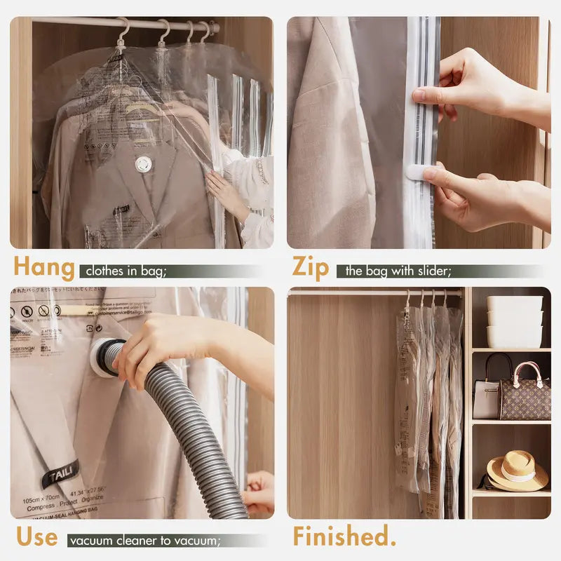 👔💨Hanging Vacuum Storage Bags Space Saver Bags