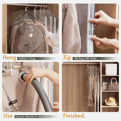 👔💨Hanging Vacuum Storage Bags Space Saver Bags