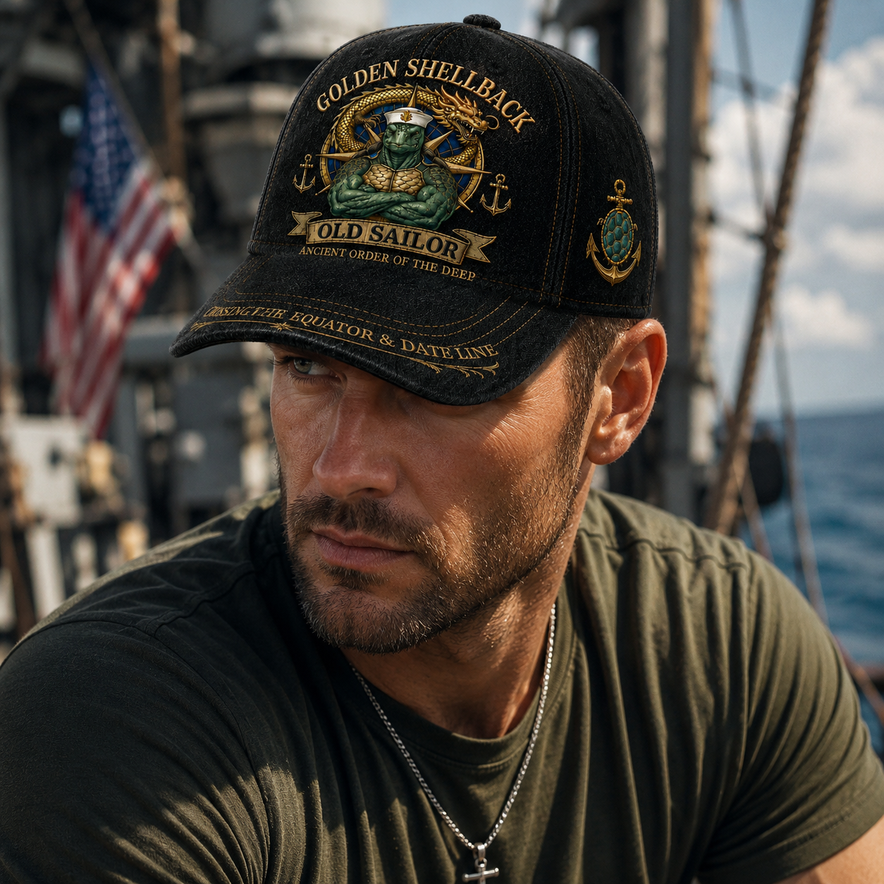 ⭐2026 USA Sale: Up to 50% OFF - 🔥Golden Shellback Cap