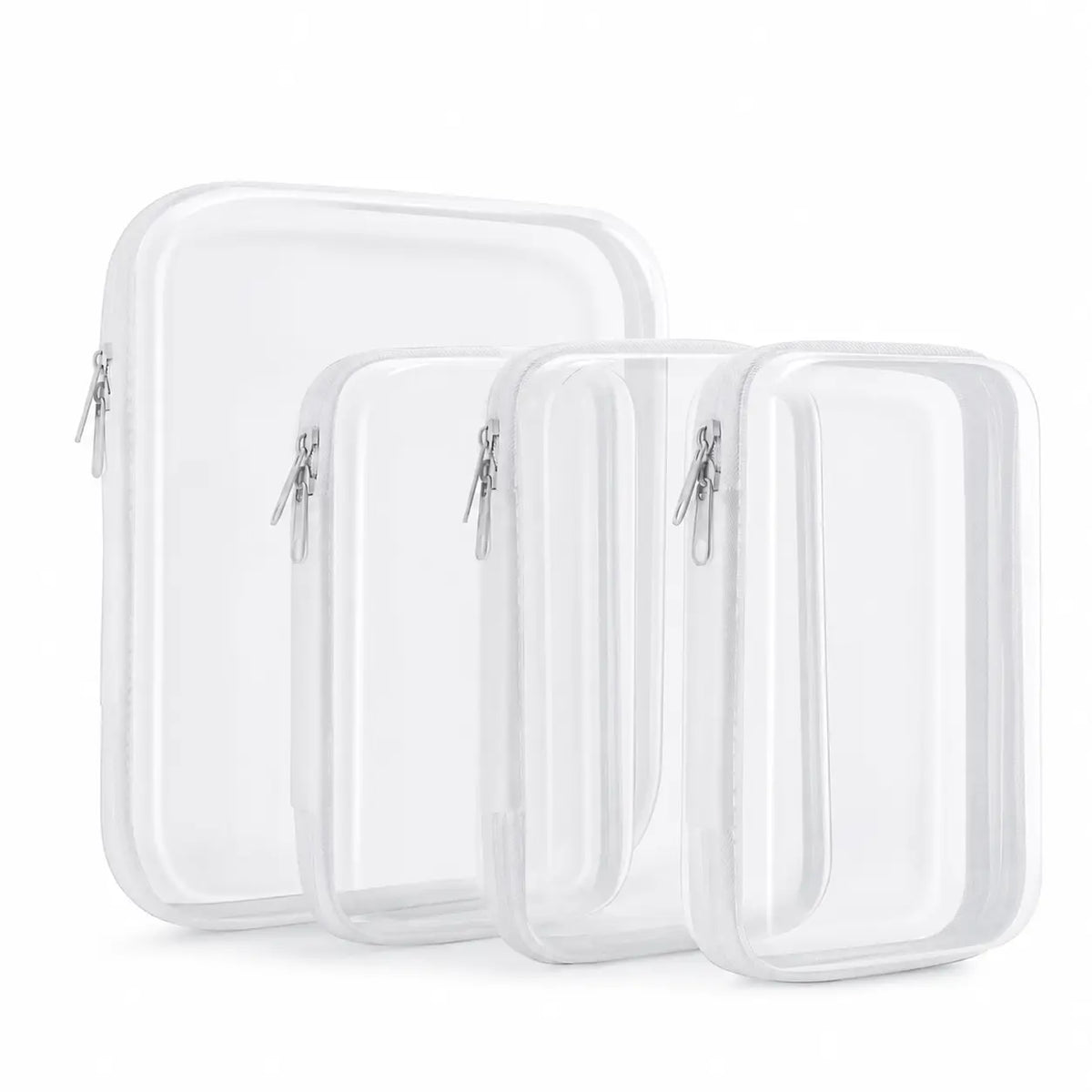 Clear Organizer Storage Box Clear Hard Shell Zipper Case