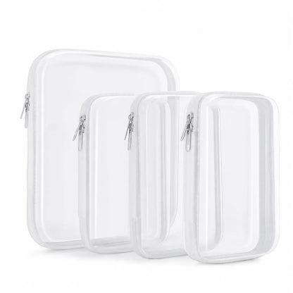 Clear Organizer Storage Box Clear Hard Shell Zipper Case