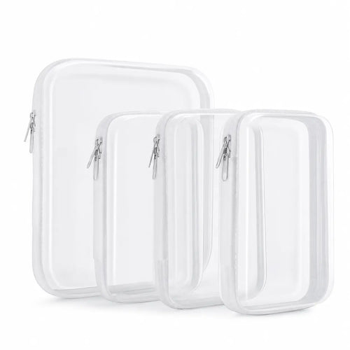 Clear Organizer Storage Box Clear Hard Shell Zipper Case