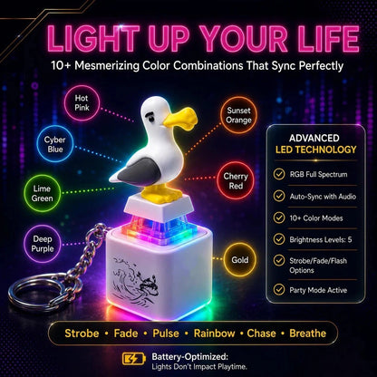 Button Keychain-Real Sound & LED Light