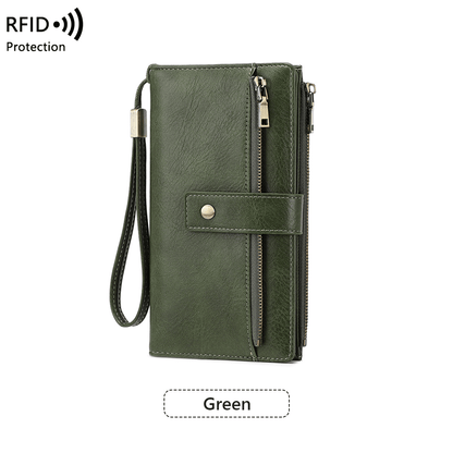 🔥Women's Retro Style RFID Blocking Tri-fold Wallet