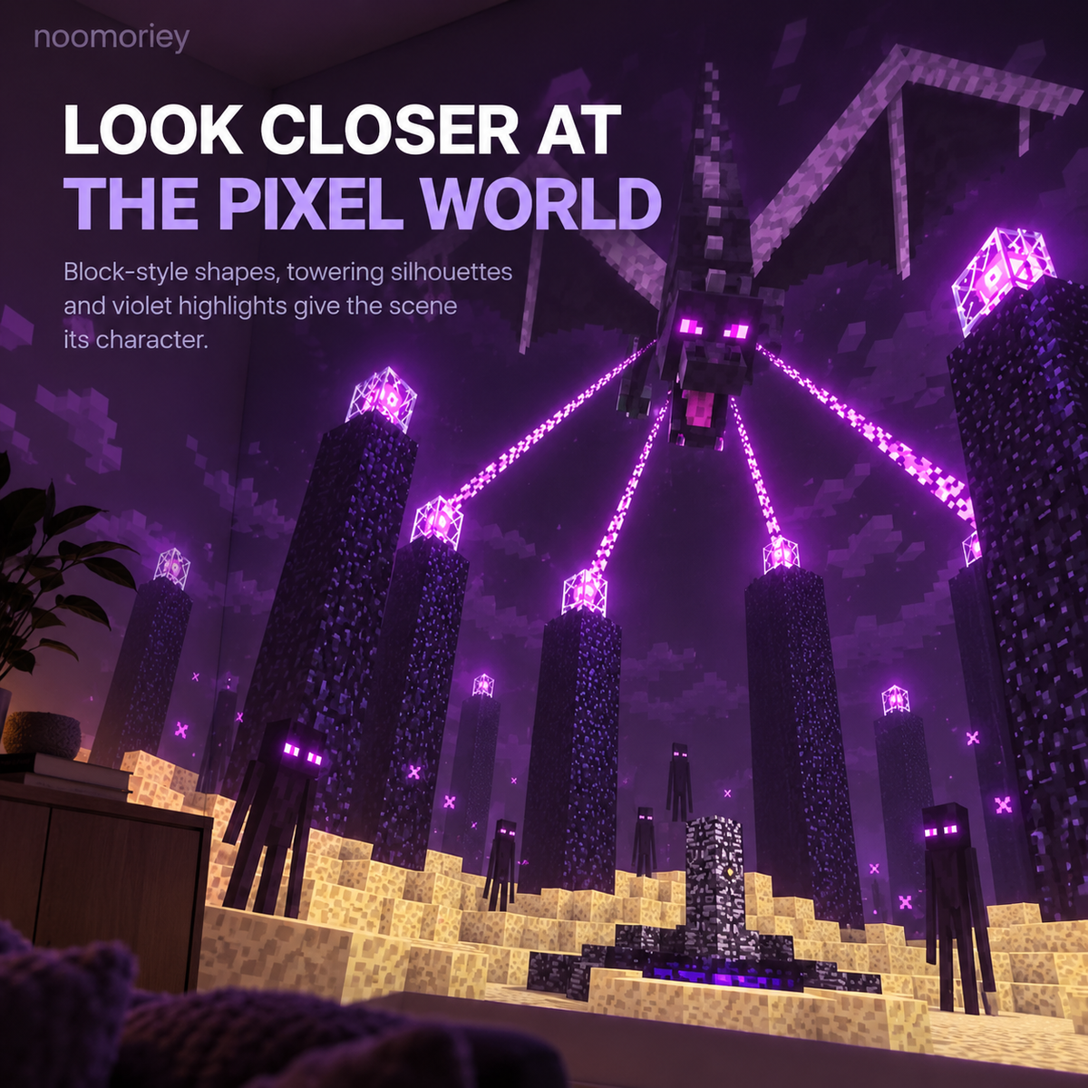 🎮 Pixel Fantasy Scene Projector – Ambient Decor for Gaming Rooms