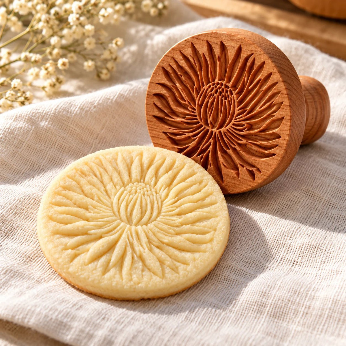 🍪 Carved Wooden Cookie Stamps | One Press, Beautiful Detail