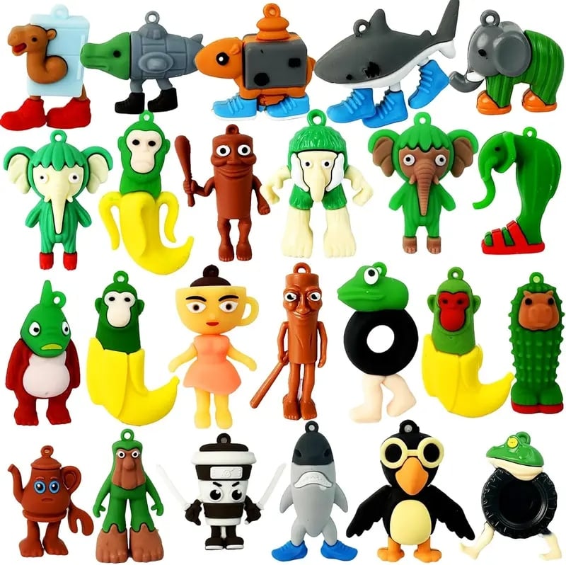 🔥24PCS Tralalero Tralala Action Figures | DIY Keychain Accessories | Perfect Christmas Gifts
