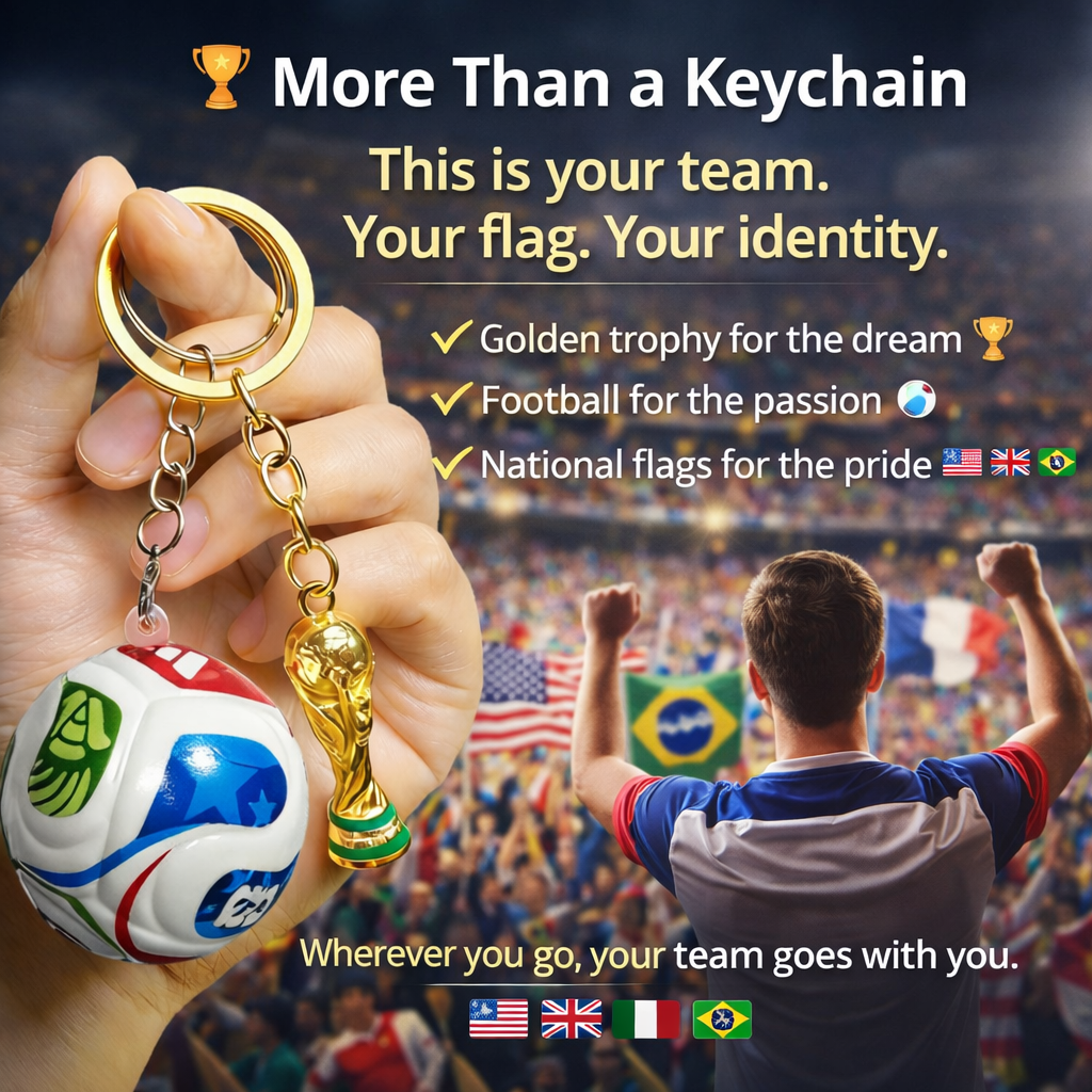 ⚽🏆 2026 Football Trophy & Ball Keychain