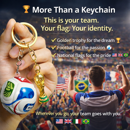 ⚽🏆 2026 Football Trophy & Ball Keychain