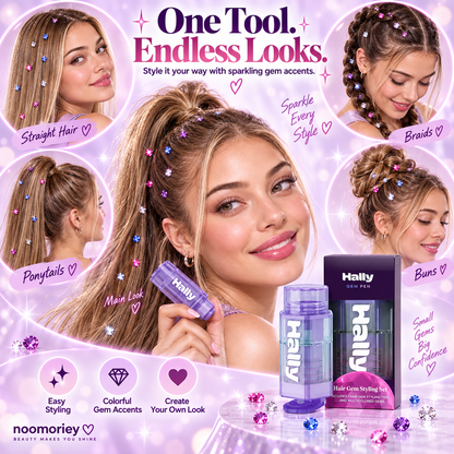 ✨ Instant Sparkle Hair Gem Styling Set – Easy Multicolor Hair Gems for Parties, Festivals & Everyday Looks
