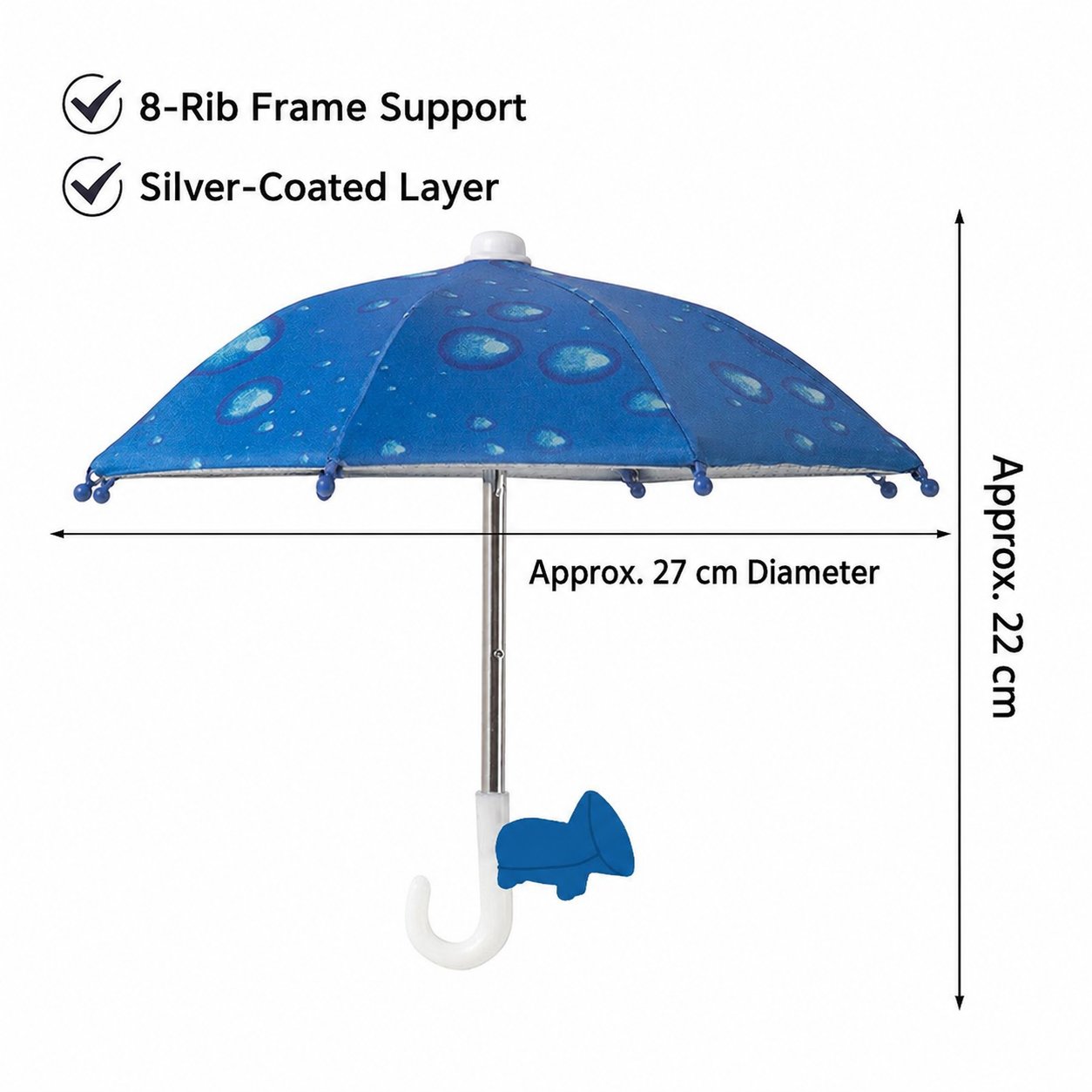 BUY 3 FREE SHIPPING✨Mini Sun/Rain Umbrella for Motorcycle & Bicycle Phone MountShade Your Screen. Save Your Battery.