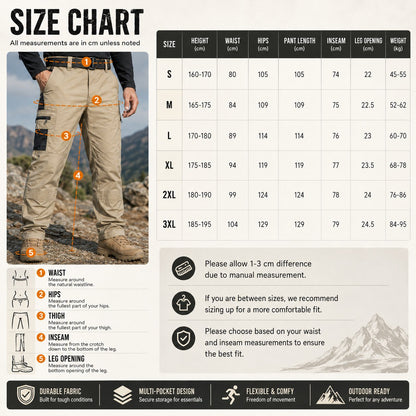 🔥Buy 2 Free Shipping👖Men's Solid Color Camouflage Printed Pocket Zipper Waterproof Tactical Work Pants