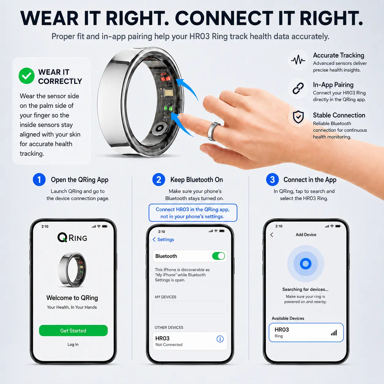 Smart Ring - Wellness Tracker with Heart Rate & Sleep Insights