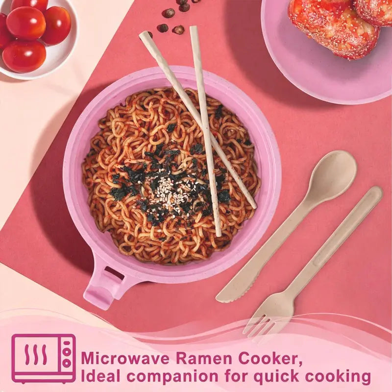 Colorful Round Bowls Complete Ramen Noodle Tableware Set