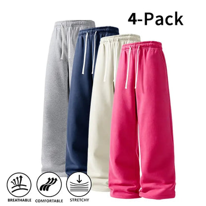 4-Pack  Ultra-Soft Wide-Leg Sweatpants
