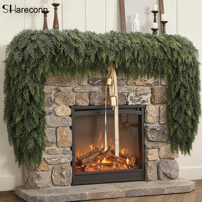 6FT PE Material Real Touch Classic Evergreen Artificial Cedar Garland