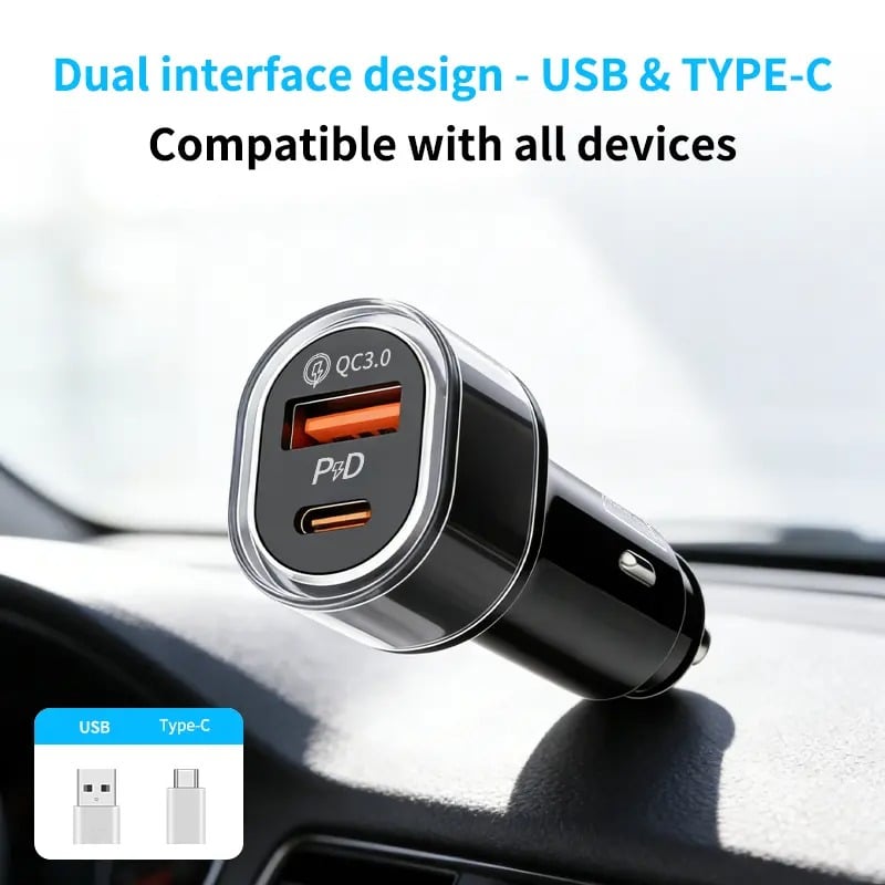 2-in-1 Smart Car Charger & Vehicle Tracker