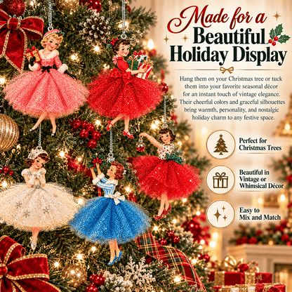 🎄 Vintage Christmas Lady Ornaments – Bring Back the Magic of the 1950s ✨