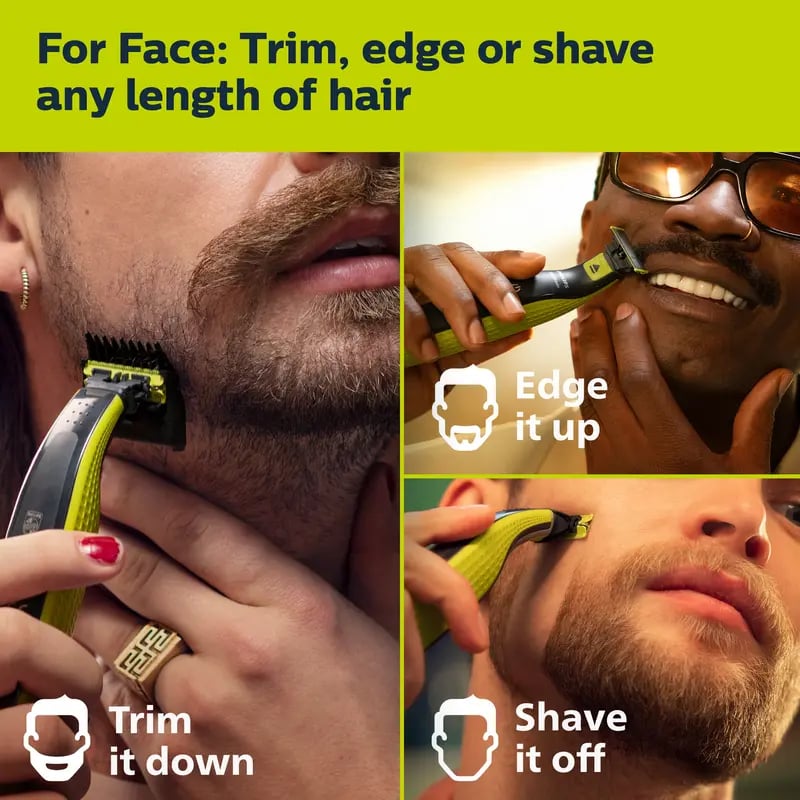 Norelco OneBlade 360 Face, Electric Trimmer and Shaver