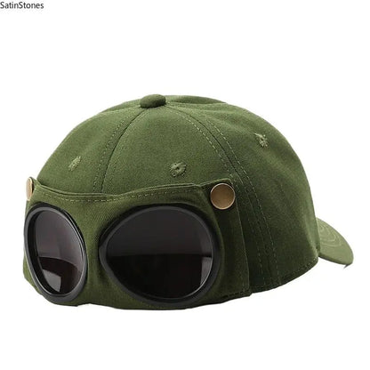 🕶️ 50% OFF Men's Retro Pilot Baseball Cap ✈️ Glasses-Ready Statement Style