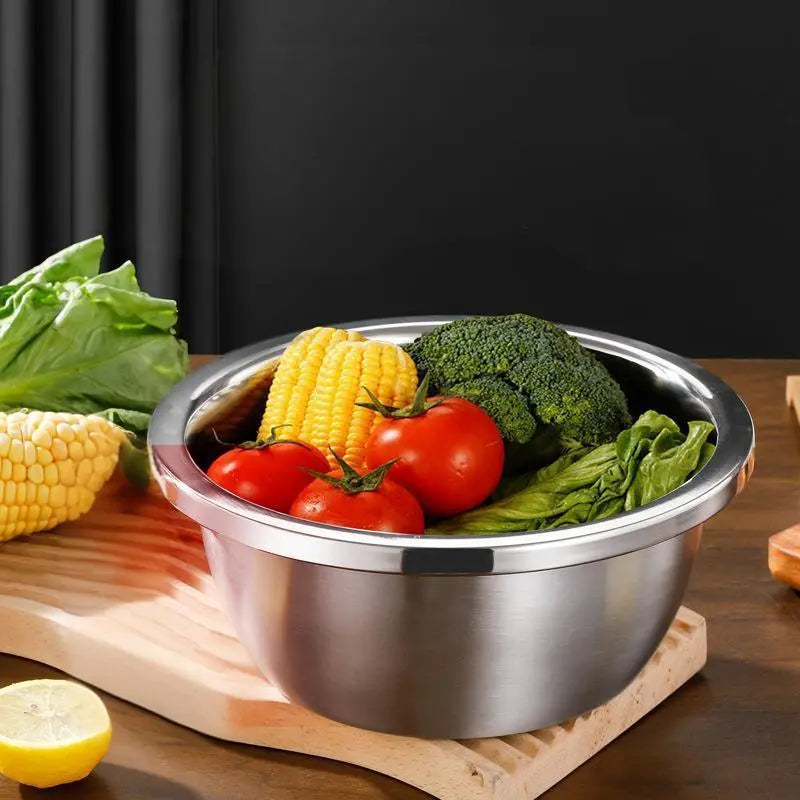 3-In-1 Stainless Steel Multi-Functional Strainer Set, Includes Basin/sieve/cutter