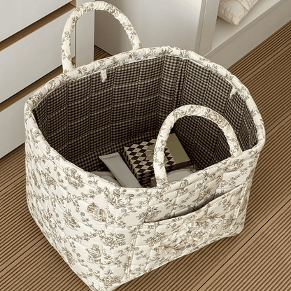 Car storage basket with handle - foldable washable storage basket and multi-purpose fabric box