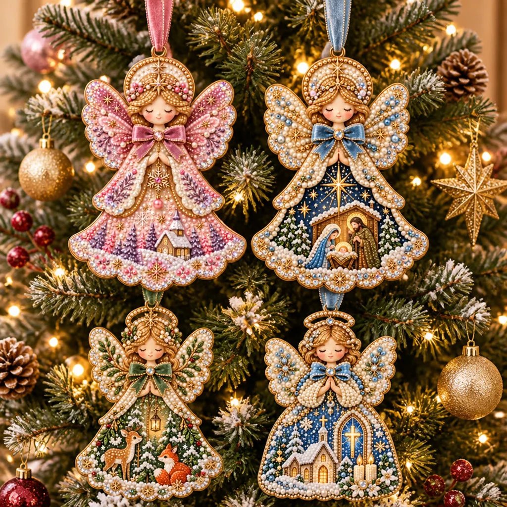 🔥Last Day 49% OFF - 👼✨ DIY Pearl Art Christmas Angel Ornament Kit