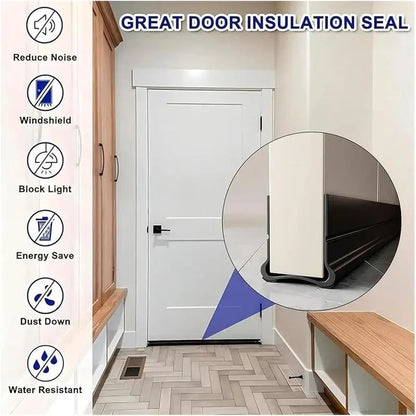 Triple Seal Under-Door Draft Stopper – Self-Adhesive PVC Weather Strip