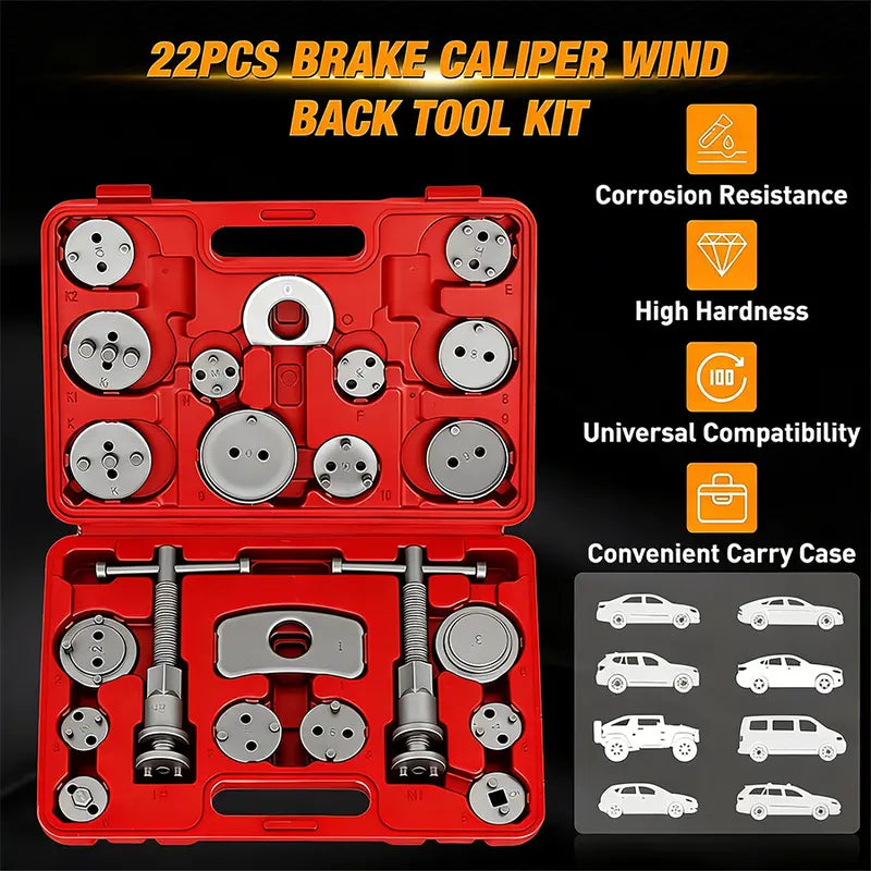 22pc Brake Caliper Compression Tool Set
