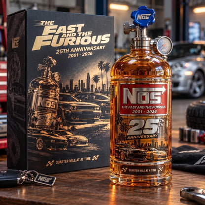 ⏳ Last Day 49% OFF – 25th Anniversary Street Racing Nitrous Tank Whiskey Decanter with Collector’s Box
