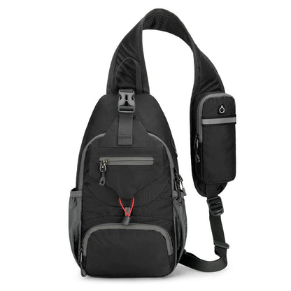 🎒Packable Small Crossbody Sling Backpack with Side Pouch