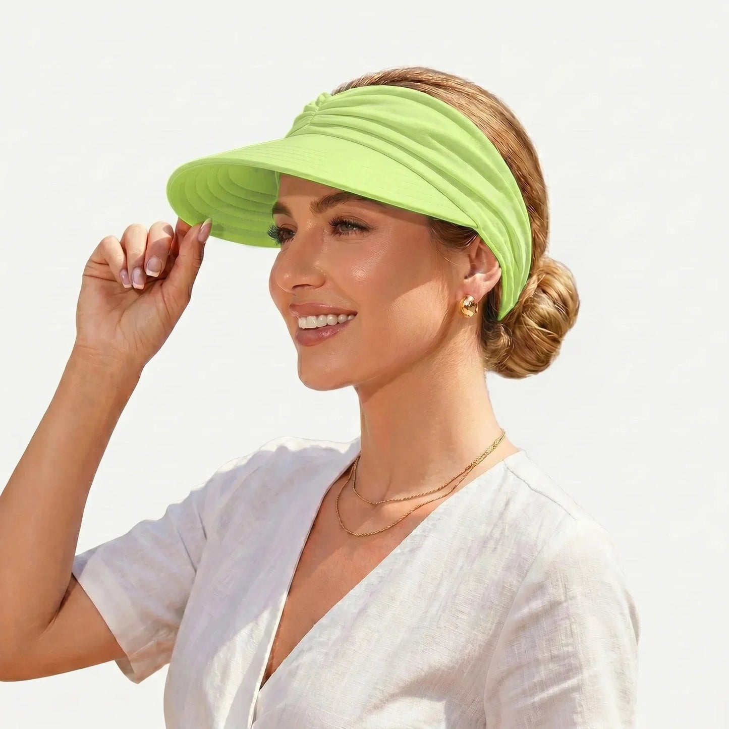 🔥 Summer Hot Sale 50% OFF💕👒UPF 50+ Sun Visor Ponytail Hat