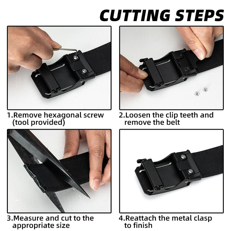 BUY 2 FREE SHIPPING🔥🔥-Upgraded version thickened double-layer nylon tactical belt with automatic buckle