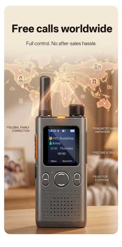 📻 AT1 4G LTE PoC Walkie Talkie by BAOFENG – Lifetime Free No Monthly Fees, 5000-Mile Long Range Two-Way Radio with App Control & Encrypted Group Chat for Family & Outdoor Adventures