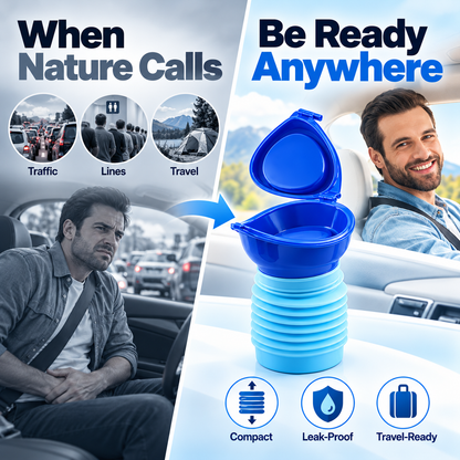 🔥🔥🔥Buy one get one free!-Portable Spill-Proof Travel Urinal • Leak-Proof Collapsible Emergency Bottle