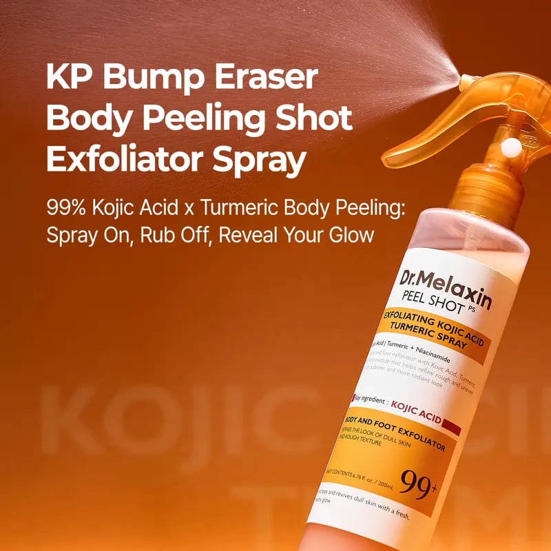 Dr. Melaxin PEEL SHOT 99% Kojic Acid + Turmeric Body Exfoliating Spray