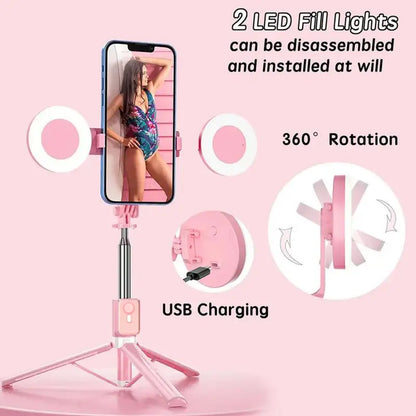 67-Inch Adjustable Portable Retractable Foldable Selfie Stick Tripod