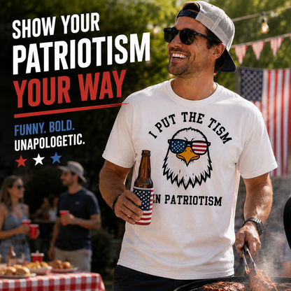 Comfort Colors "Put The Tism In Patriotism" Athletic Eagle Shirt – 2026 Funny Pure Cotton Streetwear Tee