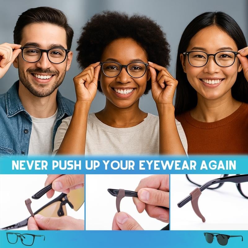 Anti Slip Eyeglass Holder Ear Grip- Sunglasses Retainer Temple Tip Reading Glasses Holder