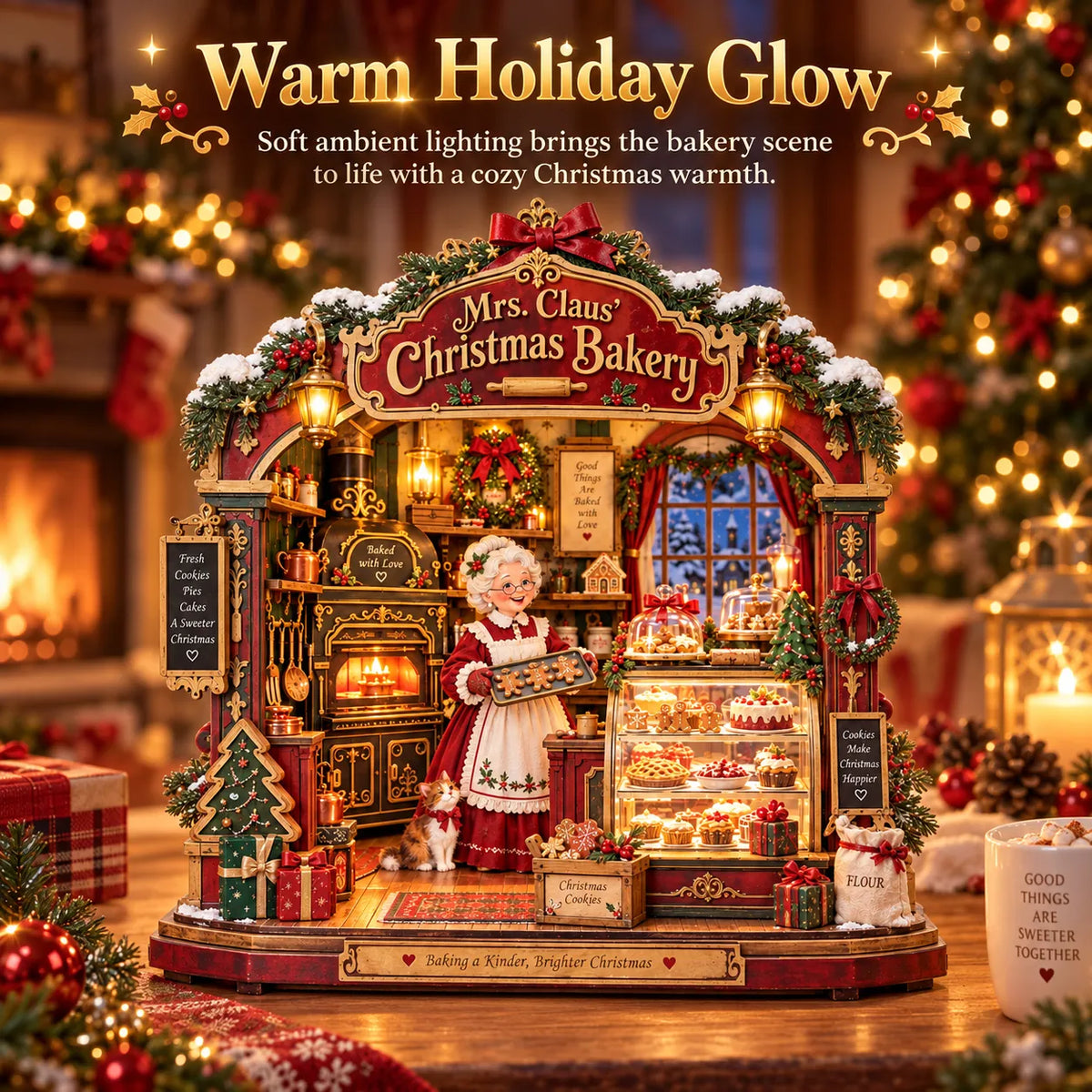 🎄 Mrs. Claus’ Christmas Bakery™——DIY Shadow Box Kit