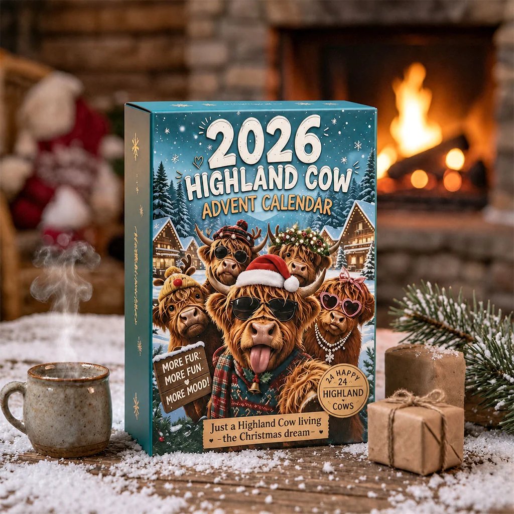 🔥Last Day 49% OFF - 🐂🎁2026 Highland Cow Advent Calendar | Every Day Brings New Surprises
