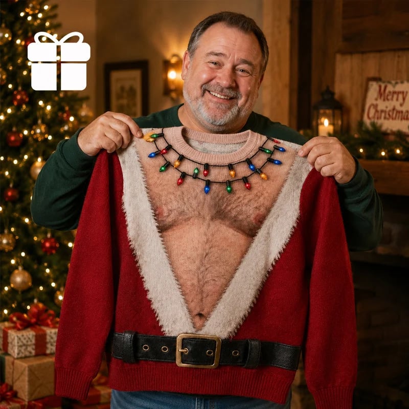 🎅 Hilarious Santa Illusion Christmas Long Sleeve Shirt