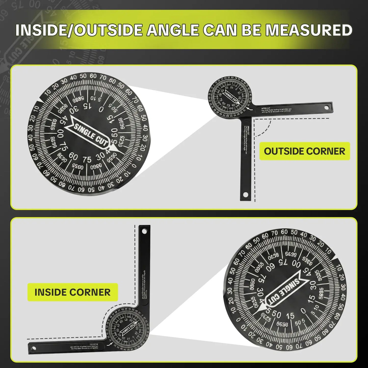 🔥Limited Time 49% OFF | Aluminum 7-Inch Angle Finder with Laser Scales