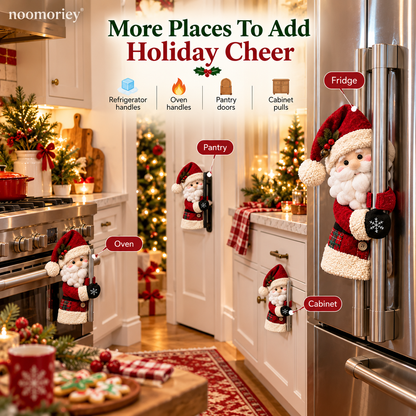 🎄 Santa & Snowman Christmas Handle Decor Set